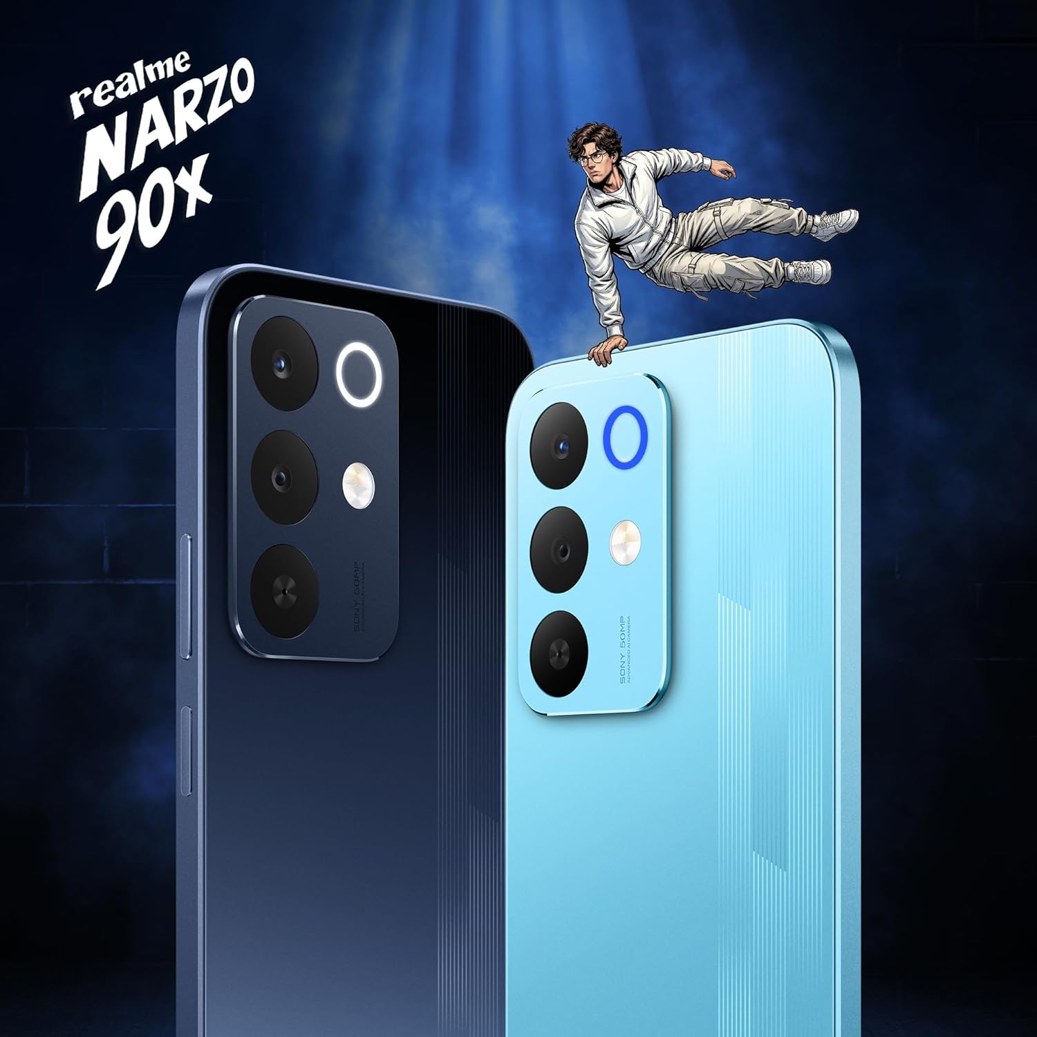 realme NARZO 90x 5G (Nitro Blue, 8GB+128GB)